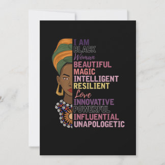 Reserve A Data 1 Mulher Africana Presente Eu Sou Uma Mulher Negra