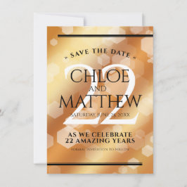 Reserve A Data 22º aniversário do Casamento de Cobre