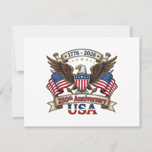Reserve A Data 250 Anos Americano 250º Aniversário do 4 de Julho
