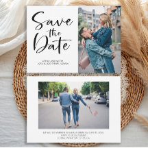 2 Foto Brush Script Casamento Salve a Data