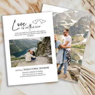 Reserve A Data 2 Fotos Amor no Ar Corações Casamento