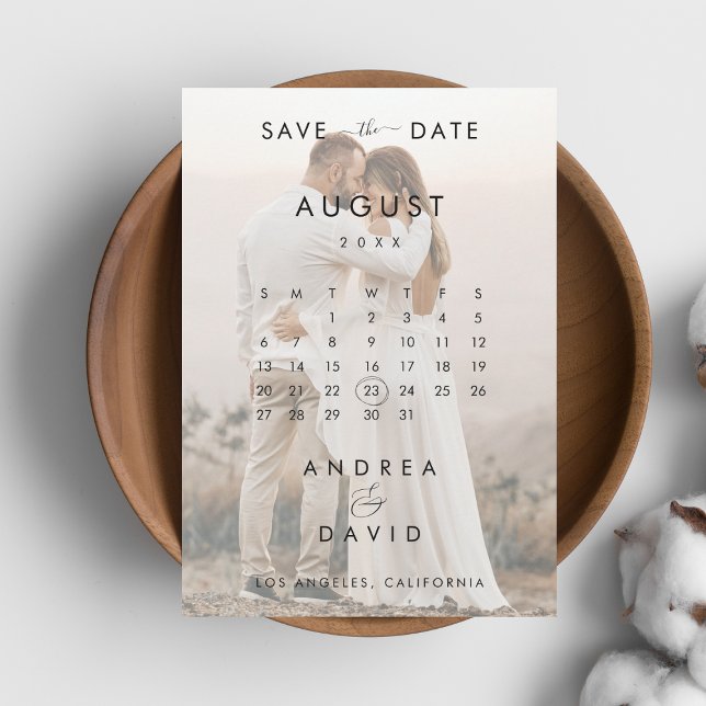 Reserve A Data 2 Fotos Desbotadas Sobreposição Calendário Casamen (Criador carregado)