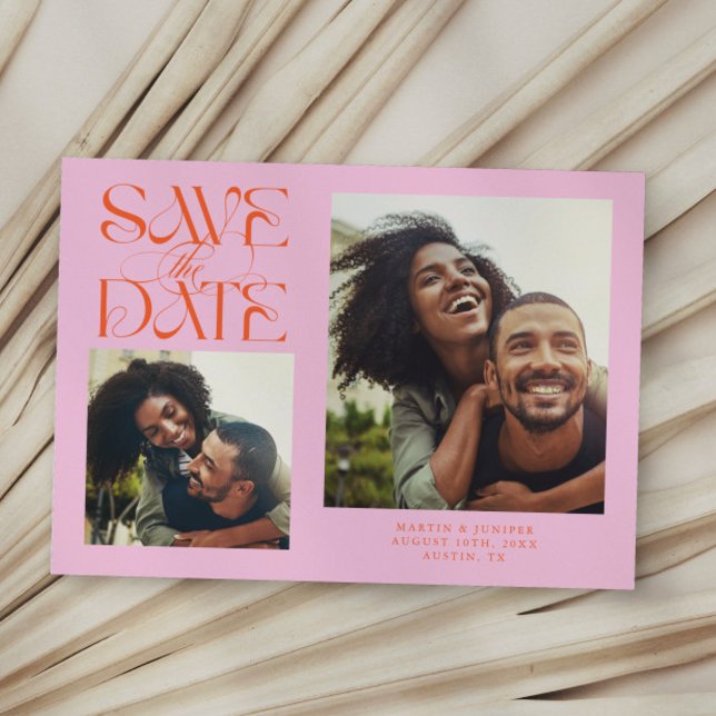 Reserve A Data 2 Photo Mystical Modern Typography Orange Pink (Criador carregado)