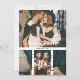 Reserve A Data 2 Photos Chic Trendy Collage Wedding Minimalist