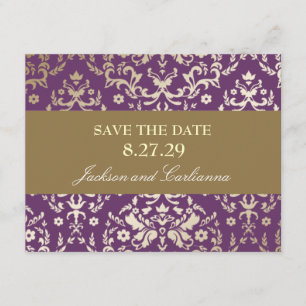 Reserve A Data 311-Dazzling Damask Dourado Ivory Salvar a Data