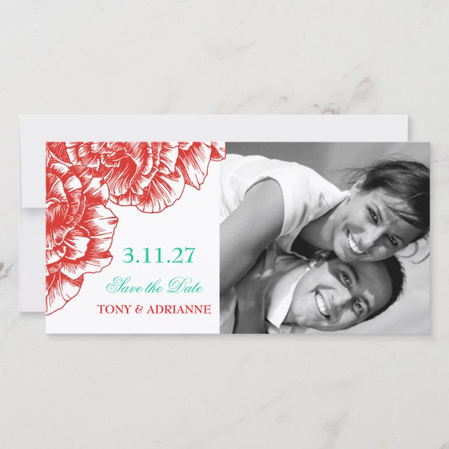 Reserve A Data 311-Le Plush Fleur - Rouge & Turquoi Salvar a Data (Frente)