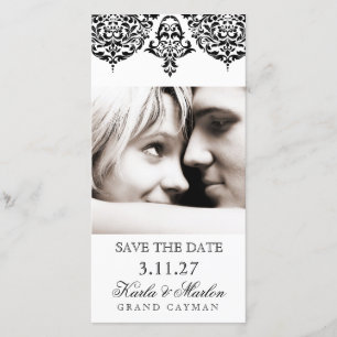 Reserve A Data 311 Mon Cherie Damask Black Save the Date