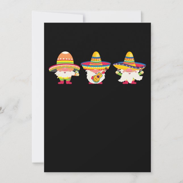Reserve A Data 35.Cinco De Mayo Três Gnomos Mexicanos Gnom Gráfic (Frente)