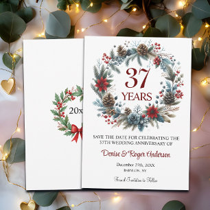 Reserve A Data 37.º aniversário de casamento inverno