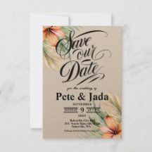 3,5" x 5" Flat Save The Date Card