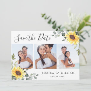Reserve A Data 3 Foto: Watercolor Sunflower Eucalyptus Wedding