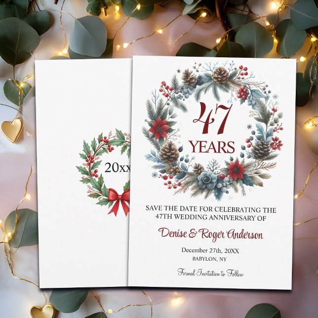 Reserve A Data 47.º aniversário de casamento inverno (Criador carregado)
