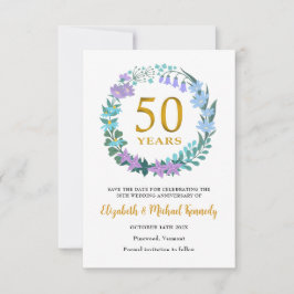 Reserve A Data 50º Aniversário do Ouro Salve a placa de data