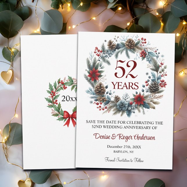 Reserve A Data 52º Aniversário de Casamento Inverno (Criador carregado)