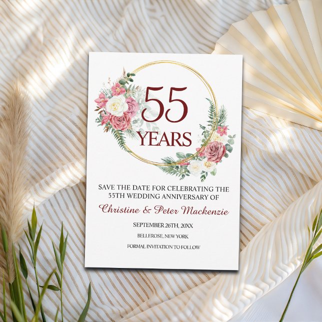 Reserve A Data 55.º aniversário do Casamento Emerald (Criador carregado)