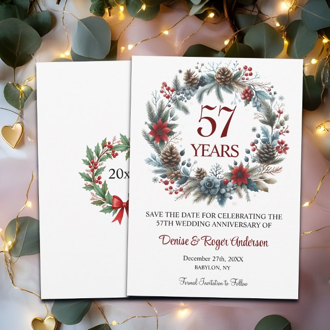 Reserve A Data 57.º aniversário de casamento inverno (Criador carregado)