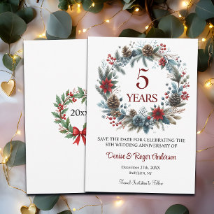 Reserve A Data 5 Wood Weding Anniversário Winter