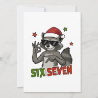 6 7 Seis Sete Mão Geração Z Alpha Guaxinim Natal