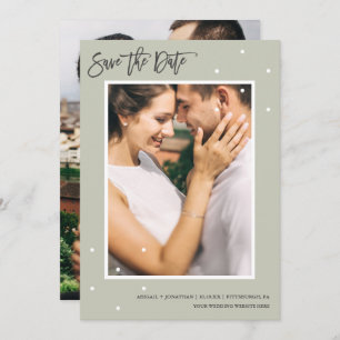 Reserve A Data A foto simples do sábio dois com pontos salvar a