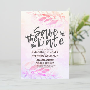 Reserve A Data A Magenta Watercolor Deixa O Casamento Salvar A Da