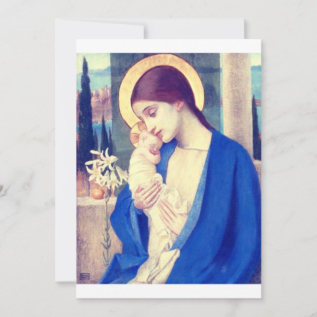 Reserve A Data A Virgem Maria e o Menino Jesus Graça Renascentist (Frente)