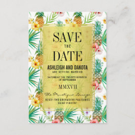 Reserve A Data Abacaxi tropical e Hibiscus salvam a data