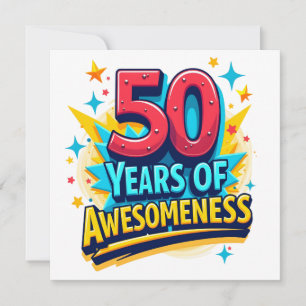 Reserve A Data Abençoado por Deus por 50 anos, 50 anos de design