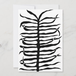 Reserve A Data Abstrato Branco preto moderno Palm Frond Tropical