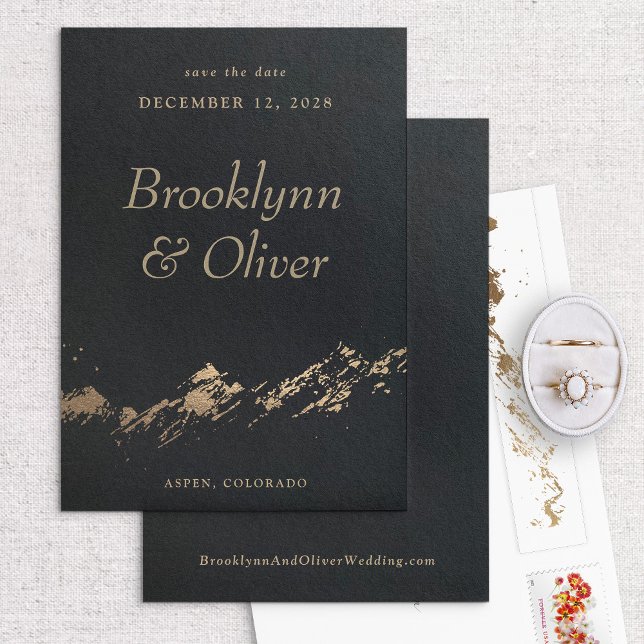 Reserve A Data Abstrato monta o mínimo preto para salvar a data (Criador carregado)