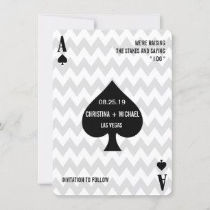 Reserve A Data Ace of Spades Modern Chic Photo Save the Date (A d