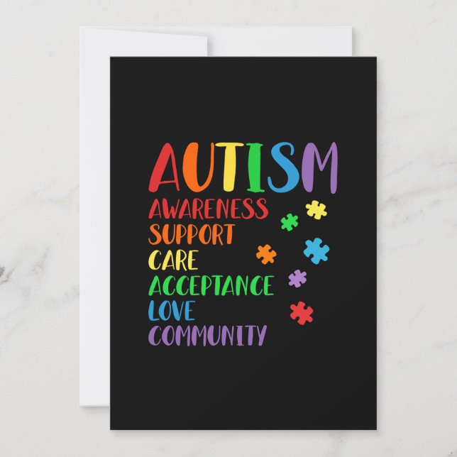Reserve A Data Aceitação de suporte Ally Autism Consciência (Frente)