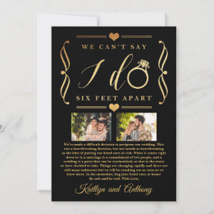 Reserve A Data Adiamento de Casamento de Seis Pés Diferente da Da