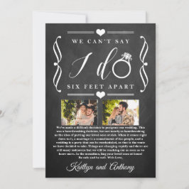 Reserve A Data Adiamento de Casamento de Seis Pés Diferente da Da