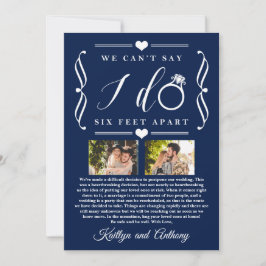 Reserve A Data Adiamento de Casamento de Seis Pés Diferente da Da