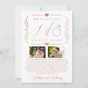 Reserve A Data Adiamento de Casamento de Seis Pés Diferente da Da