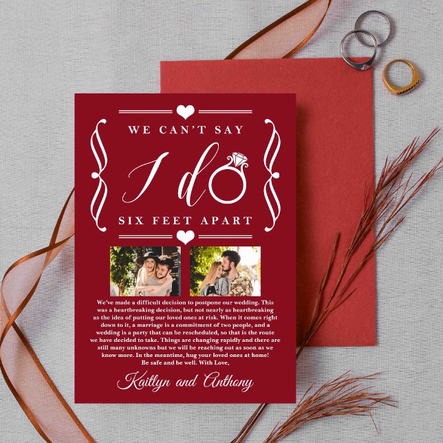 Reserve A Data Adiamento de Casamento de Seis Pés Diferente da Da (Criador carregado)