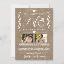 Reserve A Data Adiamento de Casamento de Seis Pés Diferente da Da