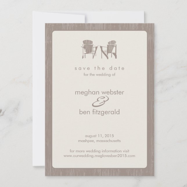 Reserve A Data Adirondack Chairs Casando Salve a Data (Frente)