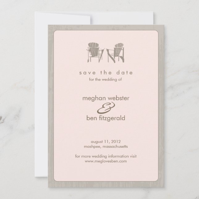 Reserve A Data Adirondack preside Casamento Salvar Data (Frente)