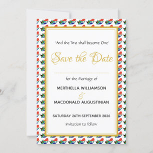 Reserve A Data ÁFRICA DO SUL Celebração de Casamento de Costume C