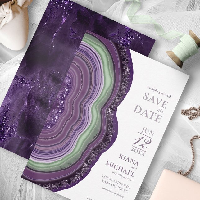 Reserve A Data Agate Geode Glitter Wedding ID647 (Criador carregado)