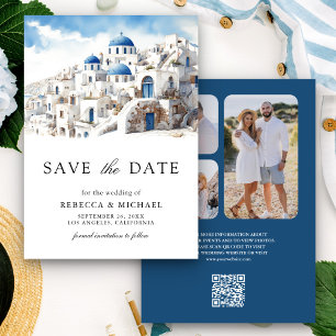 Reserve A Data Água-forte Santorini Grécia Foto Casamento
