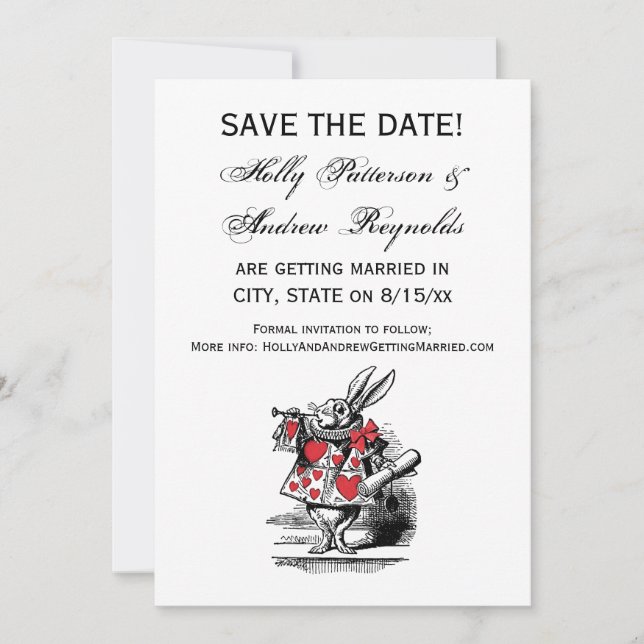 Reserve A Data Alice no País das Maravilhas (Frente)