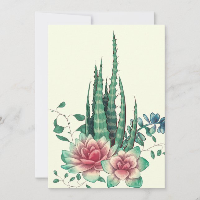 Reserve A Data Aloe Vera Sobre Flores (Frente)