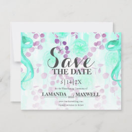 Reserve A Data Alojamento Roxo De Casamento De Teal Floral