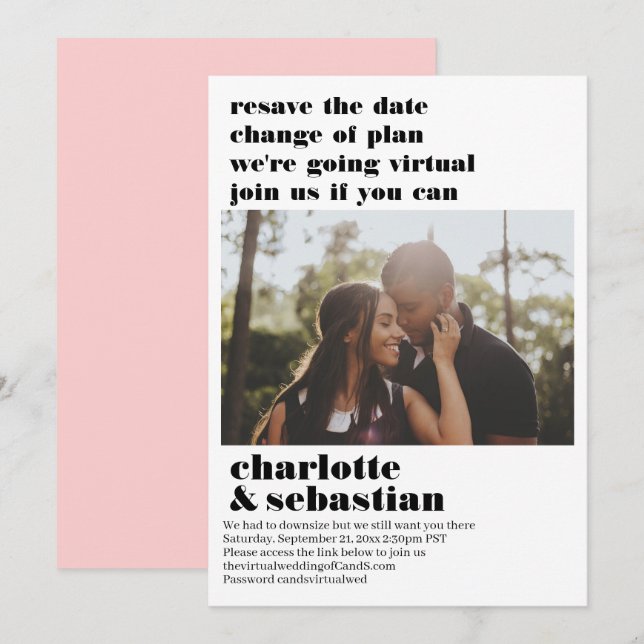 Reserve A Data Alteração do Plano Casamento Virtual Salvar a Foto (Frente/Verso)