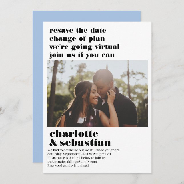 Reserve A Data Alteração do Plano Casamento Virtual Salvar a Foto (Frente/Verso)