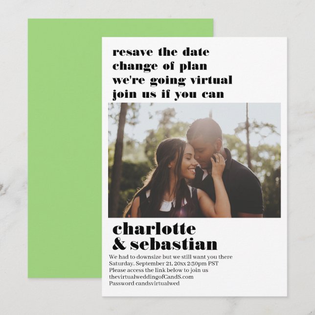 Reserve A Data Alteração do Plano Casamento Virtual Salvar a Foto (Frente/Verso)