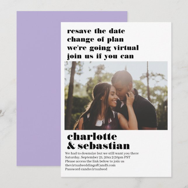 Reserve A Data Alteração do Plano Casamento Virtual Salvar a Foto (Frente/Verso)