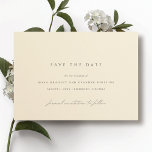 Reserve A Data Amarelo Manteiga | Casamento Minimalista Elegante<br><div class="desc">Cartões de aviso de data de casamento amarelo claro com design minimalista.</div>